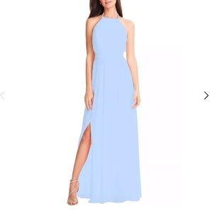 Bill Levkoff Slate Bridesmaid Dress